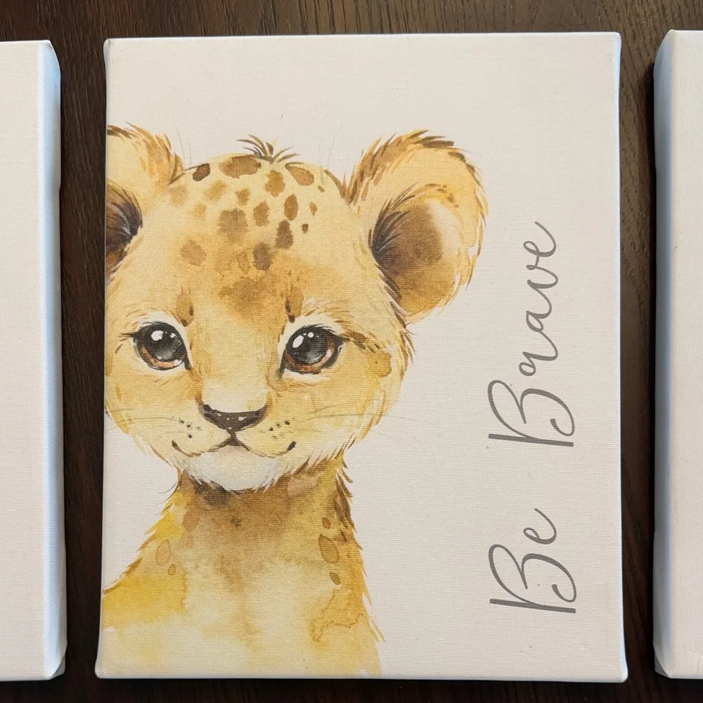 Etsy Safari Nursery Wall Art Set 6 8x10 Watercolor Baby Animal Canvas Prints